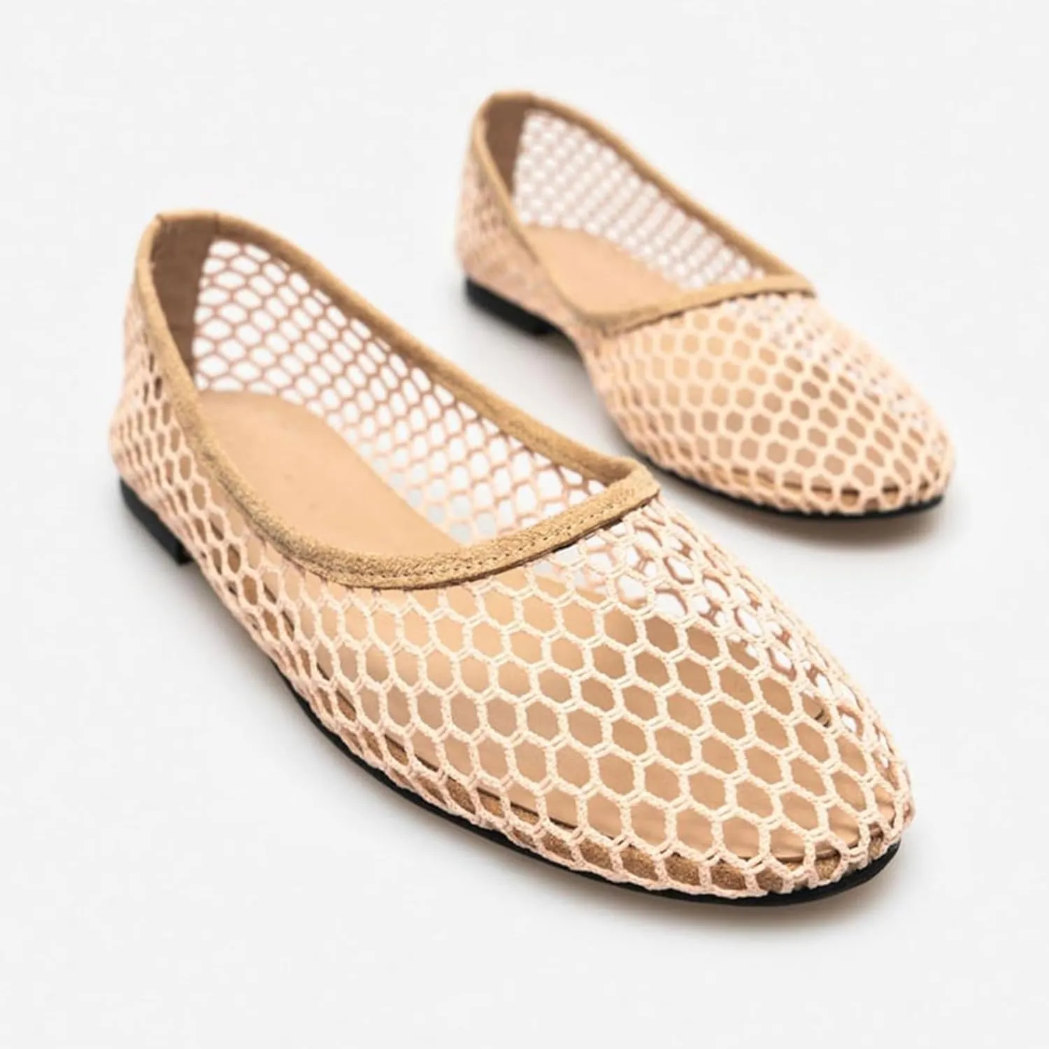 Mesh Ballet Flats for Women Breathable and Comfortable Round Toe Shoes - Avant-Garde Casual & Elegant Design