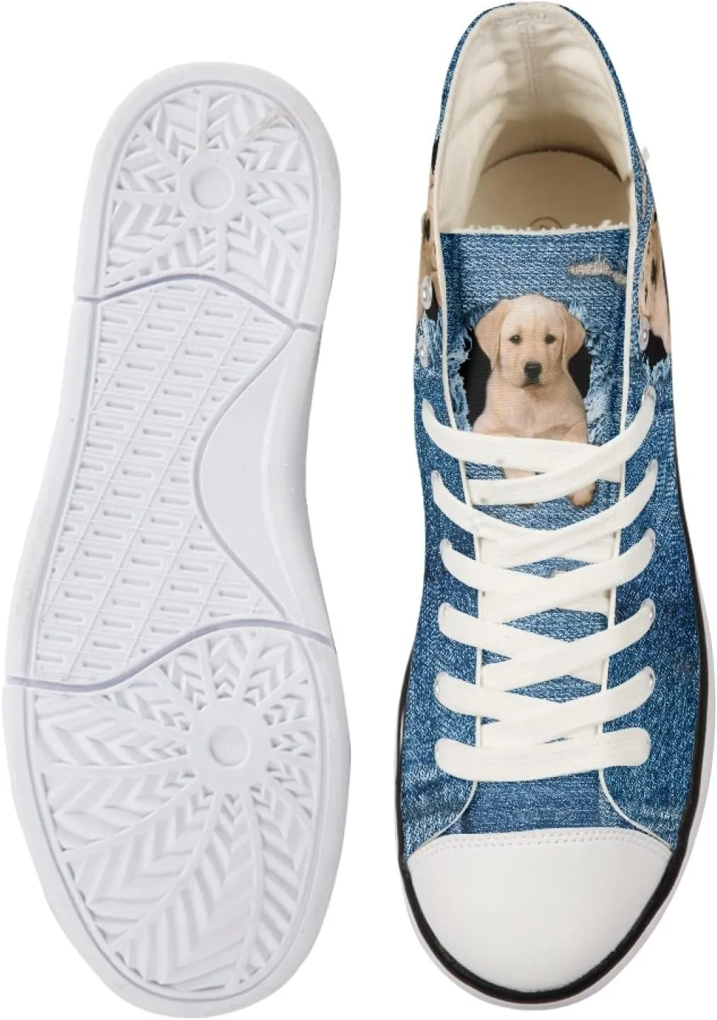 Micoklinlin Canvas Shoes for Women Novelty Girls High Top Canvas Sneakers Lace Ups Cute Animal Casual Teens Walking Shoes