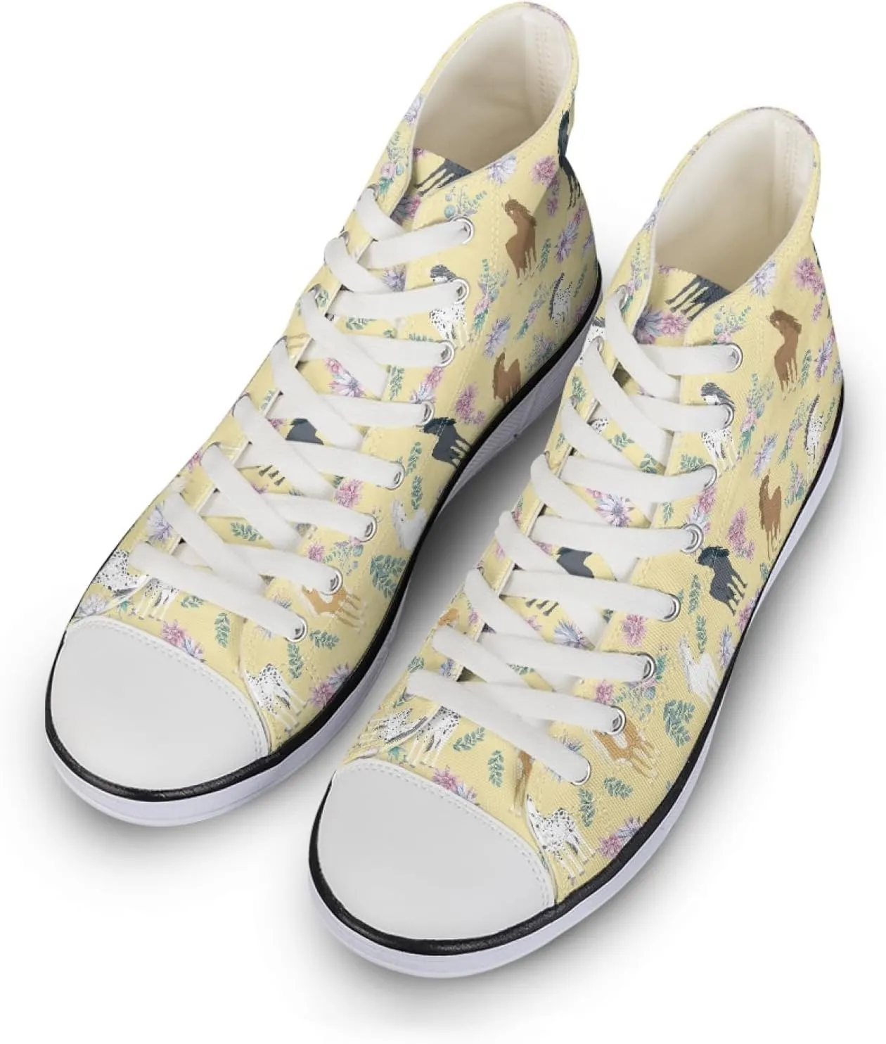 Micoklinlin Canvas Sneakers Women Novelty Canvas Shoes Girls High Top Running Shoes Lace Up Casual Classic Walking Shoes