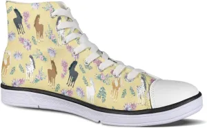 Micoklinlin Canvas Sneakers Women Novelty Canvas Shoes Girls High Top Running Shoes Lace Up Casual Classic Walking Shoes