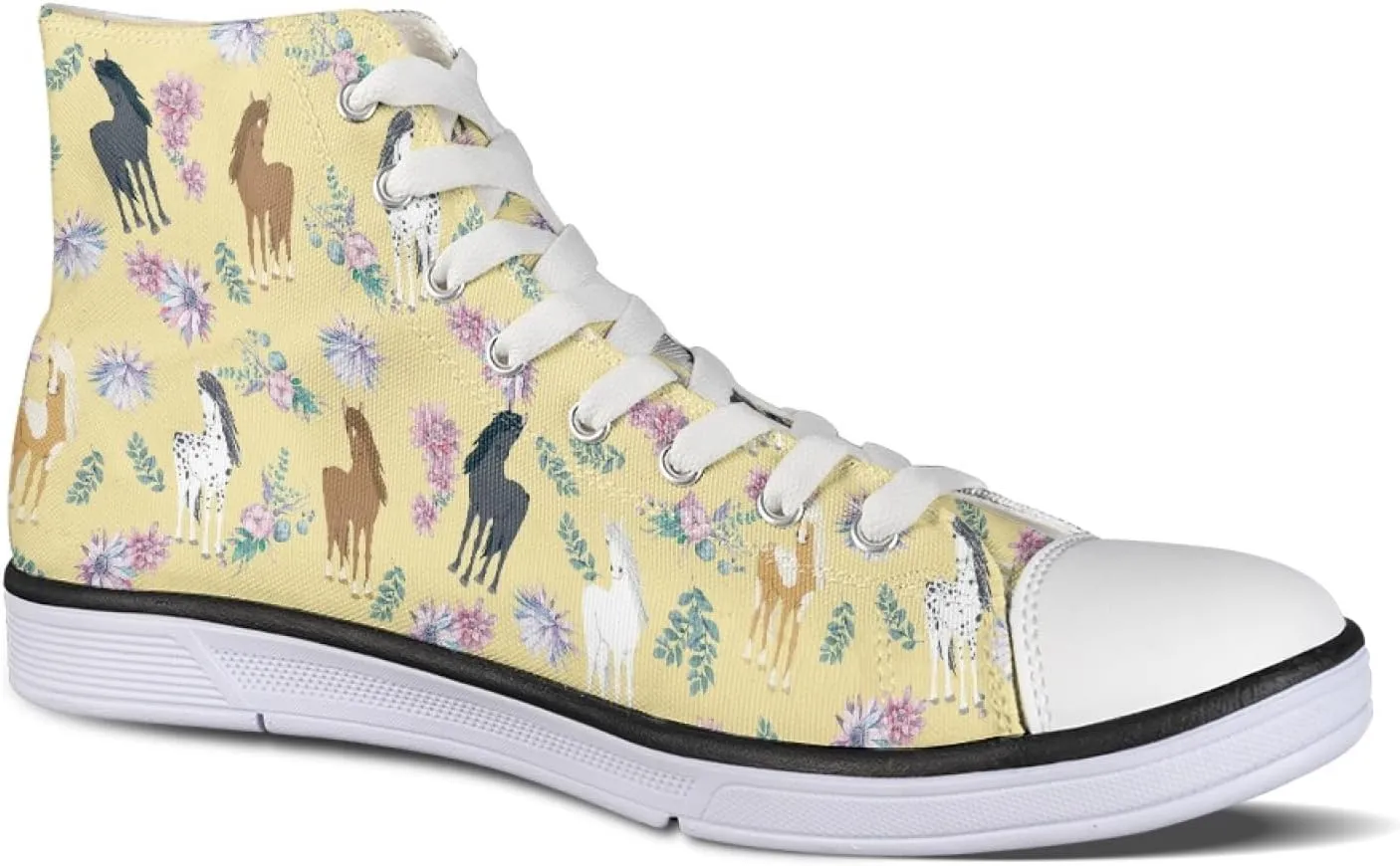 Micoklinlin Canvas Sneakers Women Novelty Canvas Shoes Girls High Top Running Shoes Lace Up Casual Classic Walking Shoes