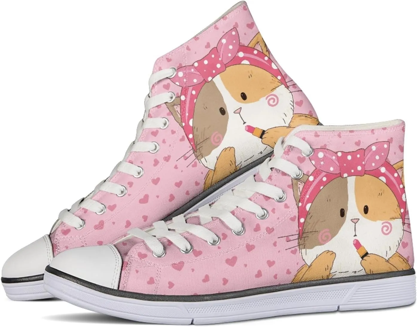 Micoklinlin Womens Canvas Shoes High Top Teens Girls Canvas Sneakers Tennis Shoe Lace Up Casual Classic Flat Walking Shoes