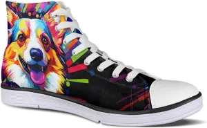 Micoklinlin Womens Canvas Shoes High Top Teens Girls Canvas Sneakers Tennis Shoe Lace Up Casual Classic Flat Walking Shoes