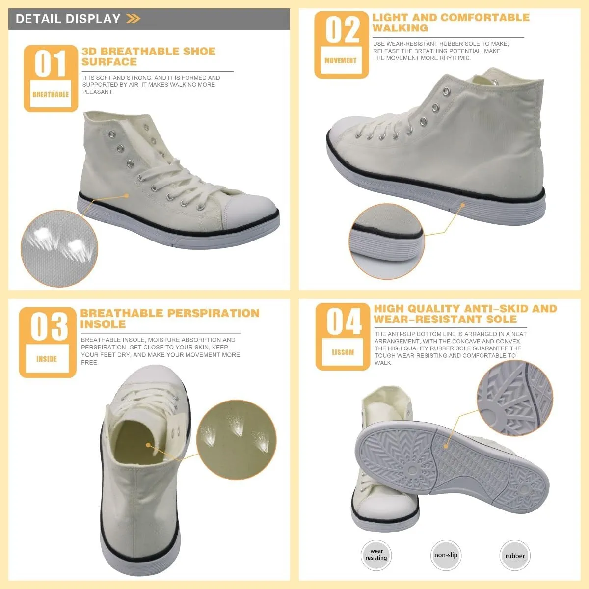 Micoklinlin Womens Canvas Shoes High Top Teens Girls Canvas Sneakers Tennis Shoe Lace Up Casual Classic Flat Walking Shoes