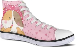 Micoklinlin Womens Canvas Shoes High Top Teens Girls Canvas Sneakers Tennis Shoe Lace Up Casual Classic Flat Walking Shoes