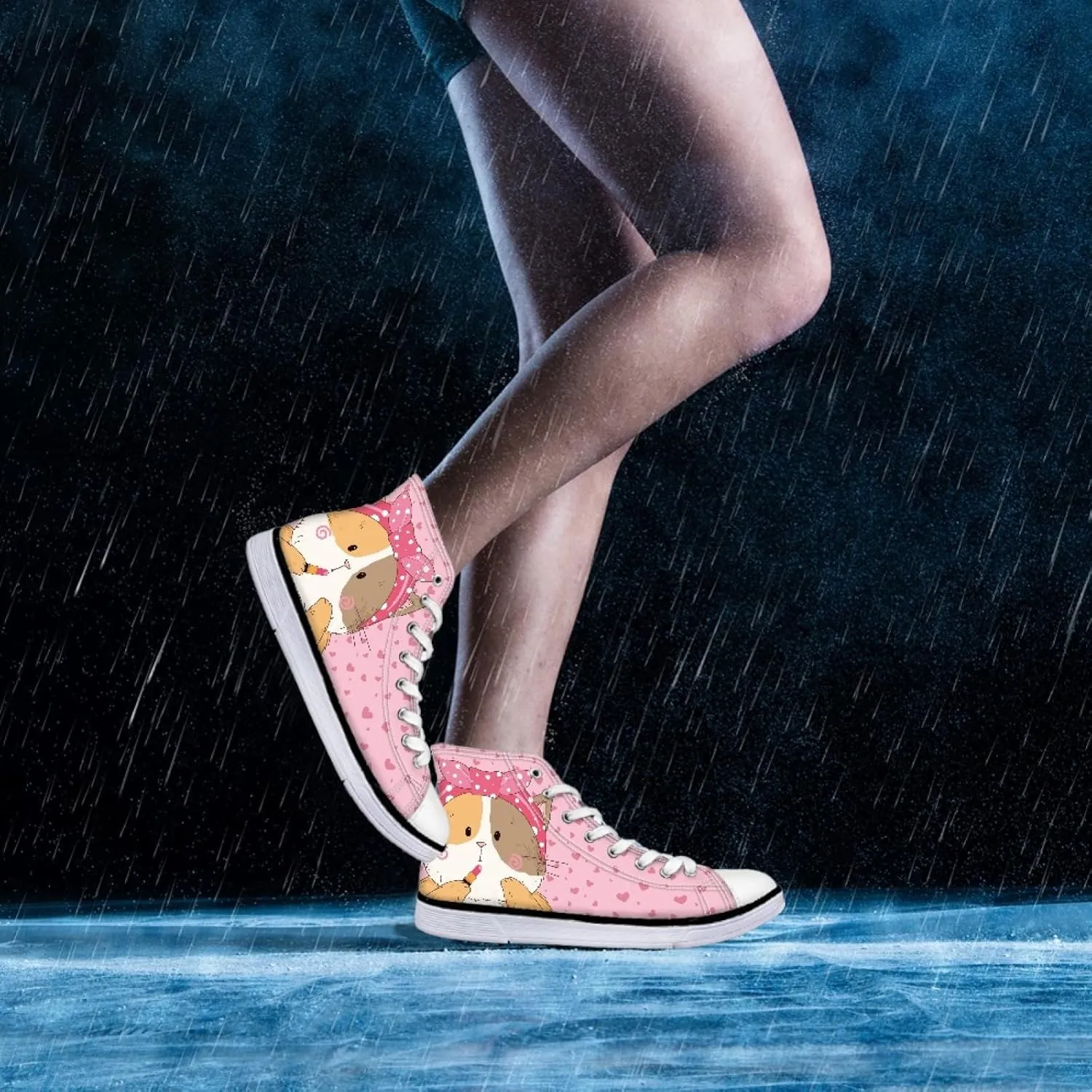 Micoklinlin Womens Canvas Shoes High Top Teens Girls Canvas Sneakers Tennis Shoe Lace Up Casual Classic Flat Walking Shoes