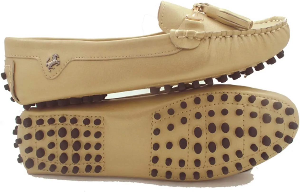 Minishion Womens Leather Loafers Tassel Driving Shoes YB960-20