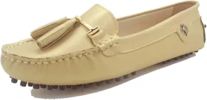 Minishion Womens Leather Loafers Tassel Driving Shoes YB960-20