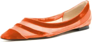 miss left Women Comfortable Closed Pointed Toe Ballet Flats Soft Velvet Slip On Low Block Heel Pumps Cozy Dance Ballroom Shoes Size 4-16 US