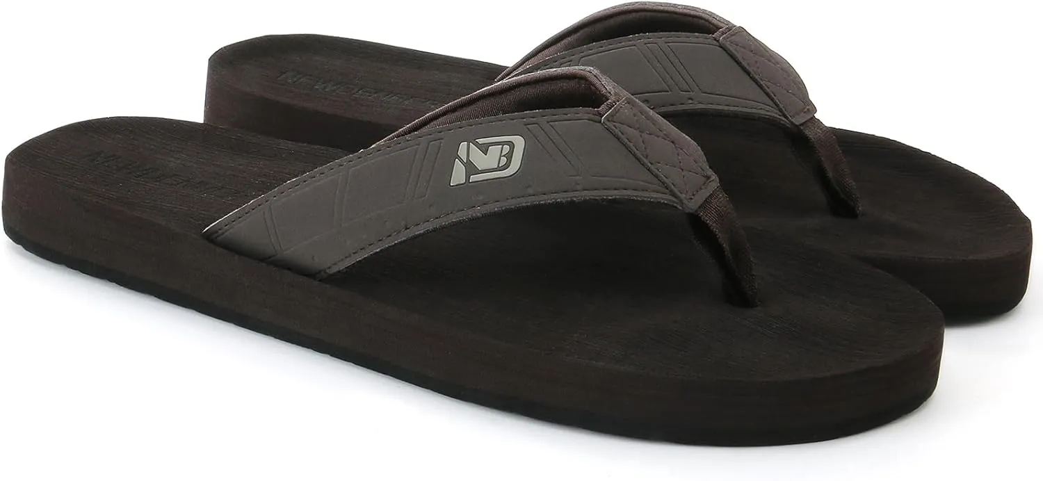 NewDenBer Mens Flip Flops Comfortable Thong Sandals Lightweight Summer Beach Sandals