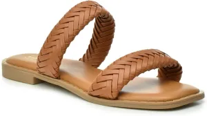 Nicole Miller Oby Women's flat Sandals - Braided Slide Sandals for Women - Pretty & Classic Look Flat Sandals for Daily Wear - Women Studded Flat Sandals - Comfortable Walking Sandals