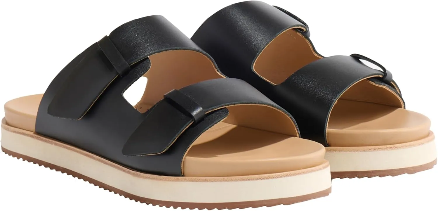 Nisolo Go-to Flatform Slides for Women - Great Spring & Summer Womens Wedge Sandals - Memory Foam & Shocking Absorbing Wedges for Women - Ultra Comfortable & Breathable Wedge Sandal - Easy On & Off