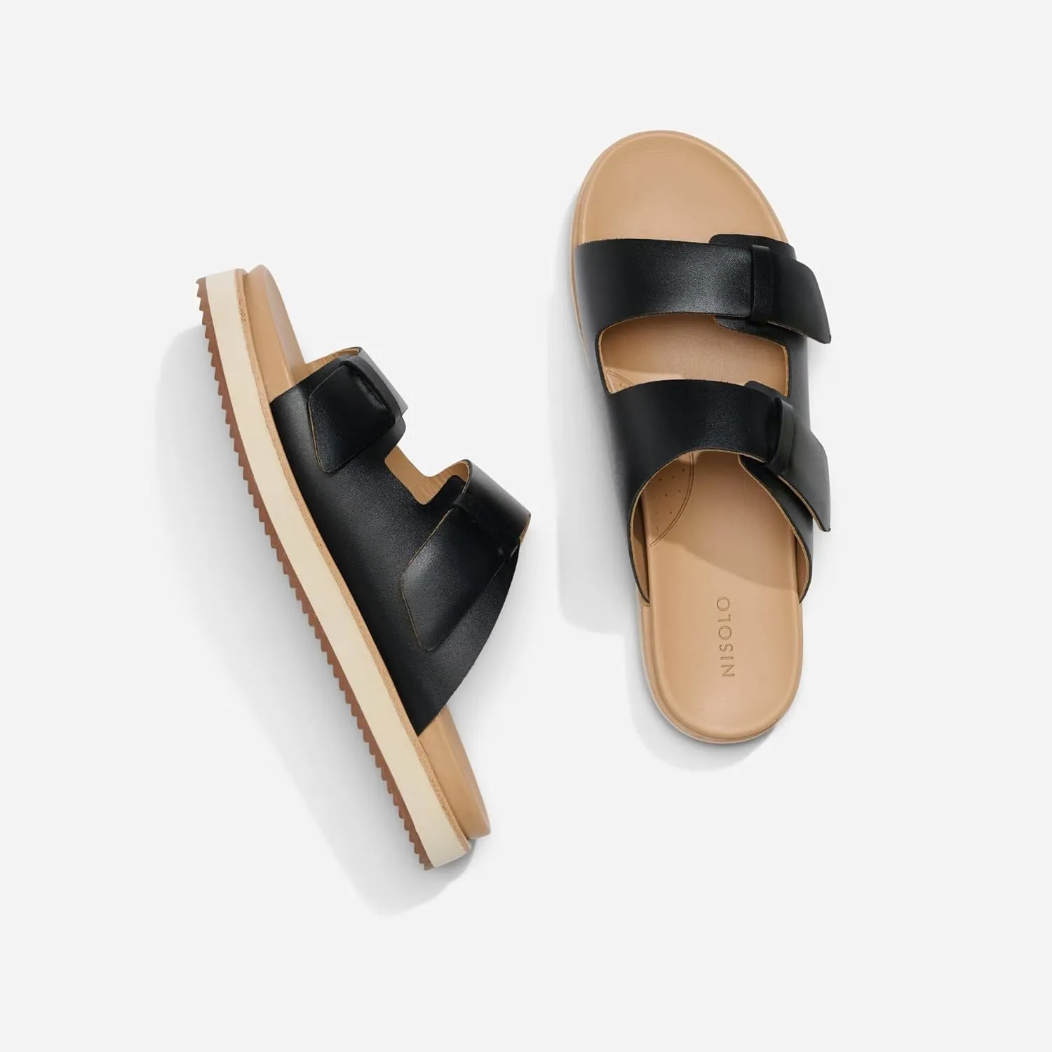Nisolo Go-to Flatform Slides for Women - Great Spring & Summer Womens Wedge Sandals - Memory Foam & Shocking Absorbing Wedges for Women - Ultra Comfortable & Breathable Wedge Sandal - Easy On & Off
