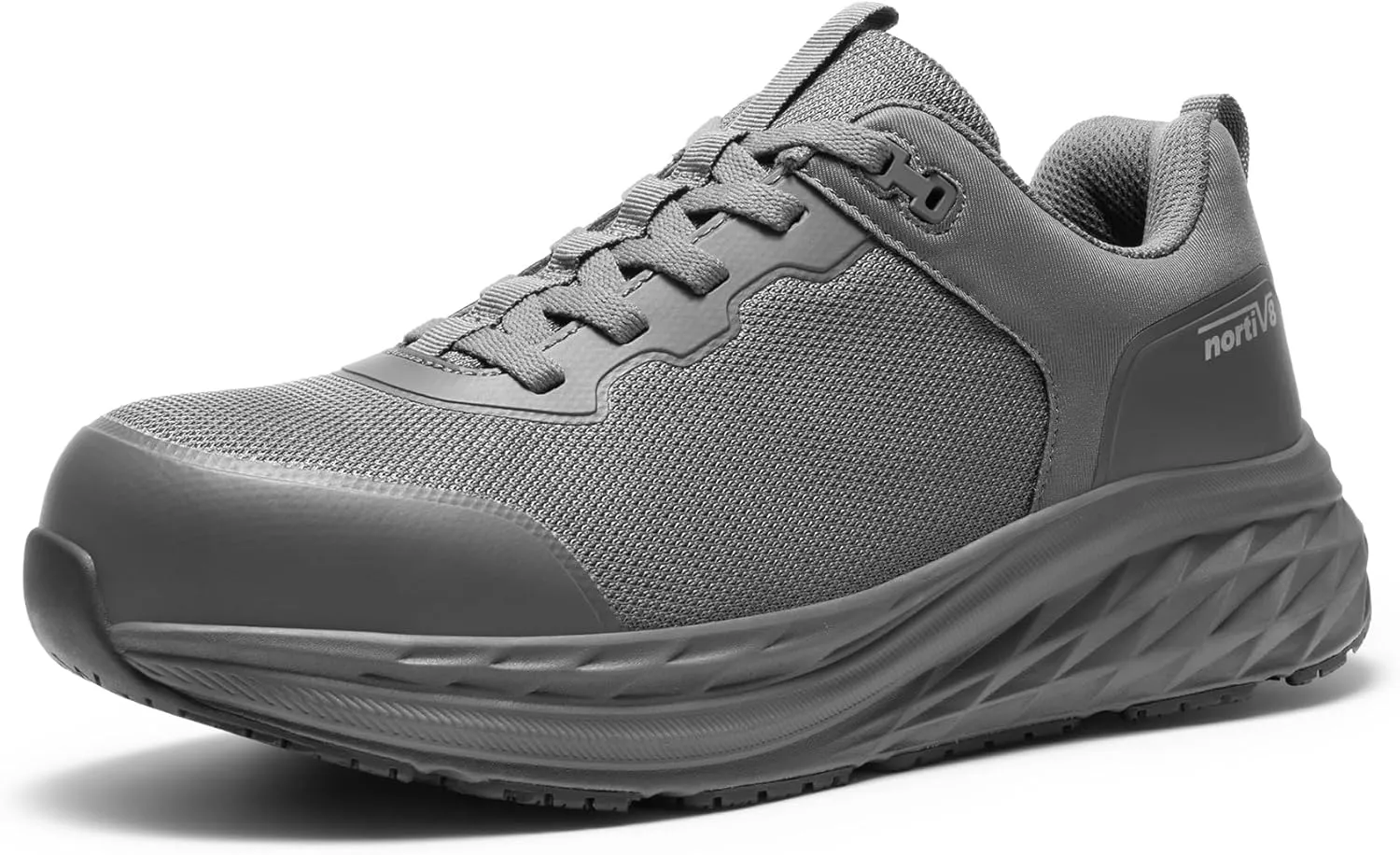 NORTIV 8 Steel Toe Shoes for Men Slip Resistant Comfortable Work Shoes