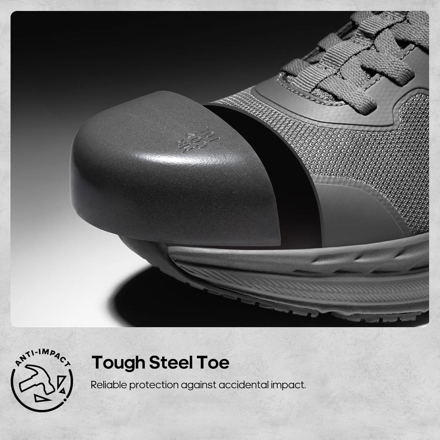 NORTIV 8 Steel Toe Shoes for Men Slip Resistant Comfortable Work Shoes