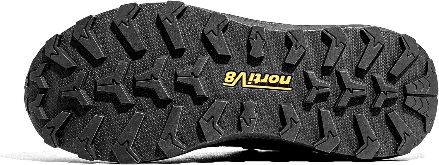NORTIV 8 Waterproof Shoes for Men Lightweight Hiking Shoes Breathable Leather Outdoor Casual Walking Shoes