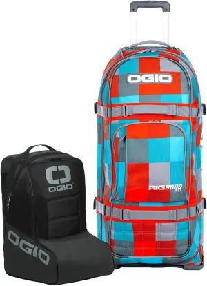 OGIO Rig 9800 Pro Wheeled Gear Bag With Boot Bag LE Blockade Red