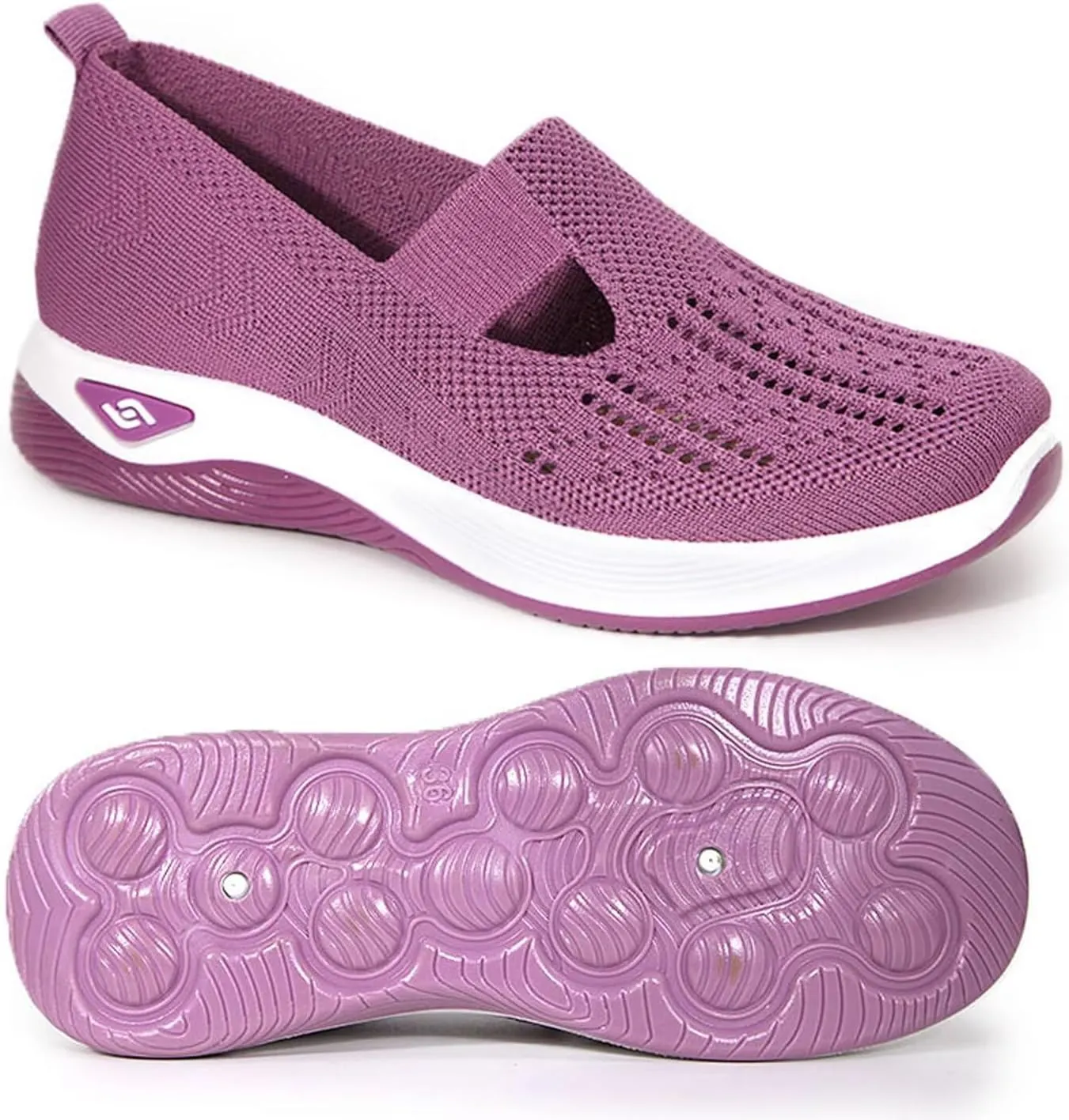Orthopedic Walking Shoes for Women,2025 New Orthowalkway Womens Shoes,Woven Orthopedic Breathable Walking Sneaker Non-Slip Arch Support Slip on Shoes