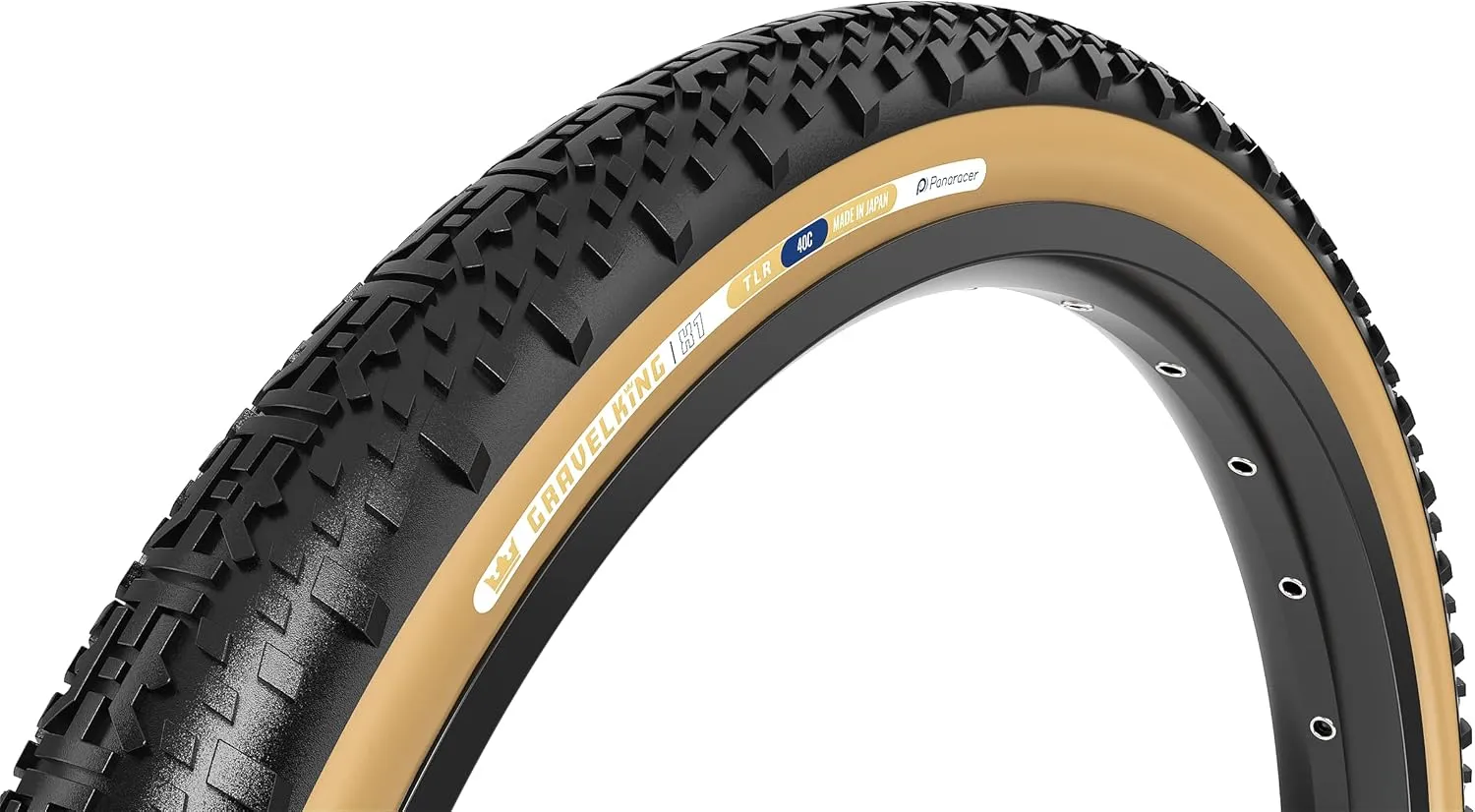 Panaracer Gravelking X1 TLR Tubeless Ready Folding Tyre - ZSG Gravel Compound -Puncture Resistant - Beadlock Technology - 120Tpi TuffTex Casing - Gravel Cycling Tyre