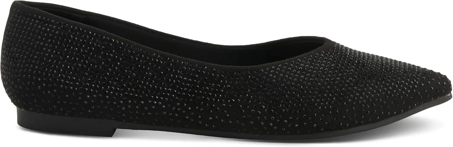 PATRIZIA Women's LOWEN Slip-On Jewel-Embellished Flats - Pointed Toe, Comfortable and Elegant