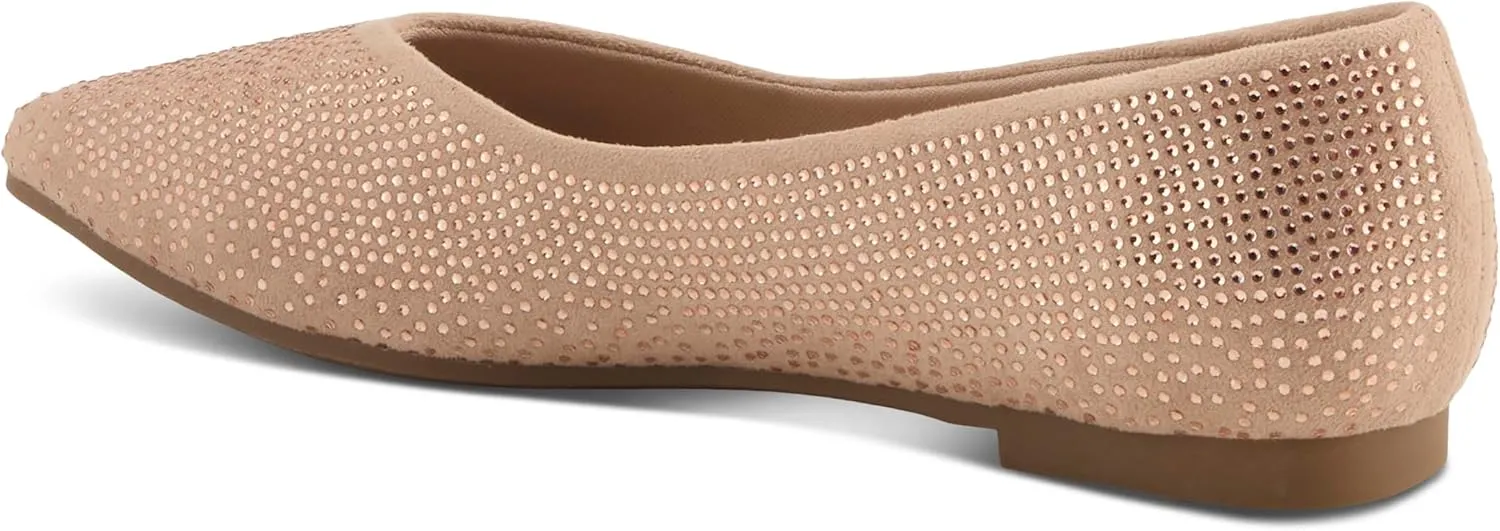PATRIZIA Women's LOWEN Slip-On Jewel-Embellished Flats - Pointed Toe, Comfortable and Elegant
