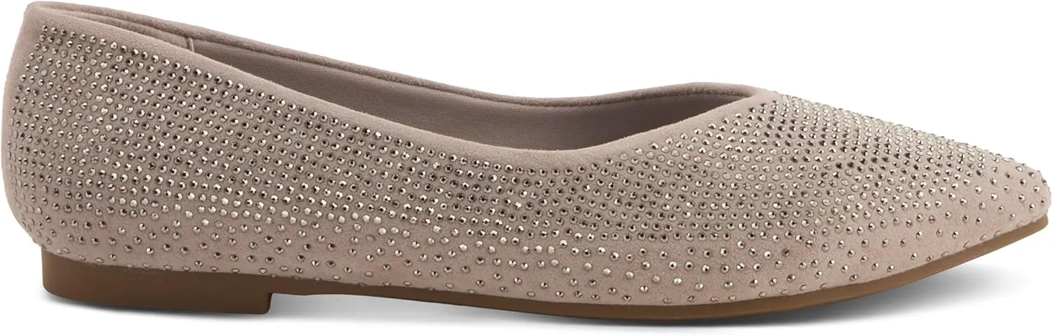 PATRIZIA Women's LOWEN Slip-On Jewel-Embellished Flats - Pointed Toe, Comfortable and Elegant