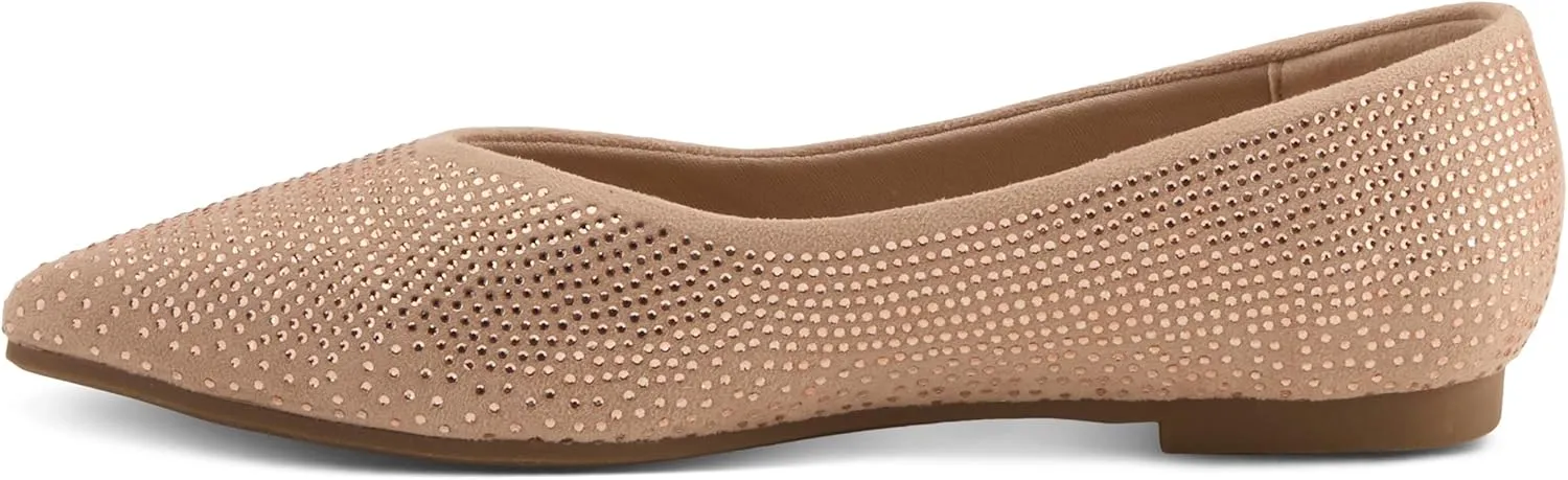 PATRIZIA Women's LOWEN Slip-On Jewel-Embellished Flats - Pointed Toe, Comfortable and Elegant