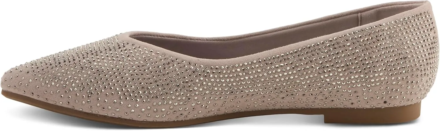 PATRIZIA Women's LOWEN Slip-On Jewel-Embellished Flats - Pointed Toe, Comfortable and Elegant