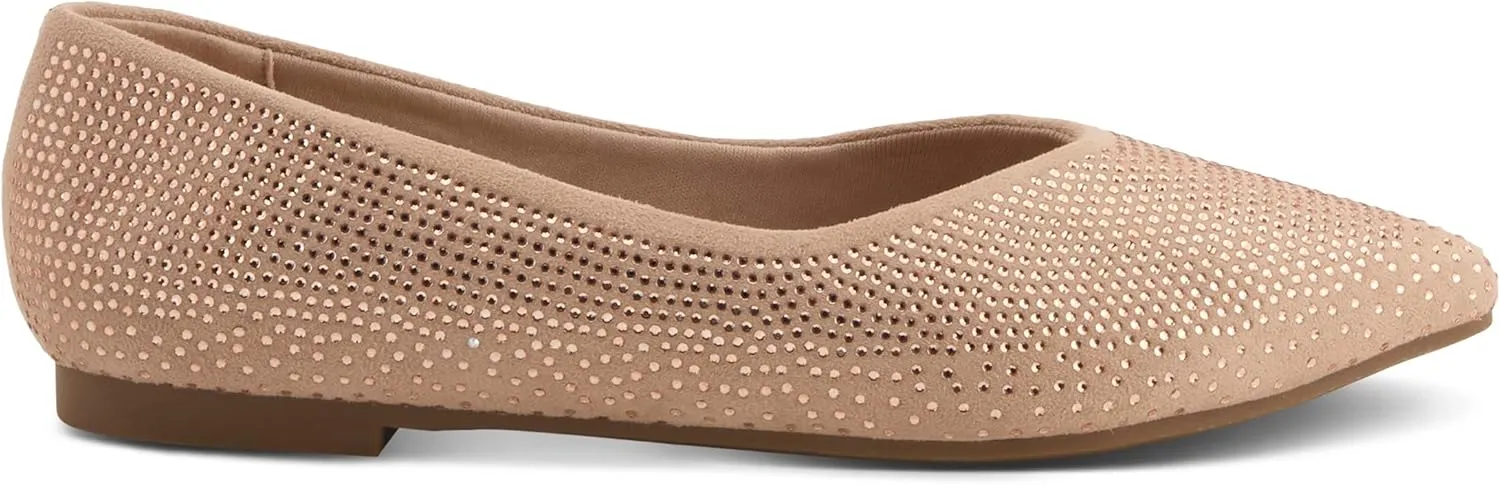 PATRIZIA Women's LOWEN Slip-On Jewel-Embellished Flats - Pointed Toe, Comfortable and Elegant