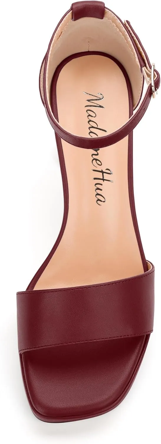 Platform Block Heels Sandals for Women, Fashion Women's Open Toe High Chunky Heels Ankle Strap Dress Sandals