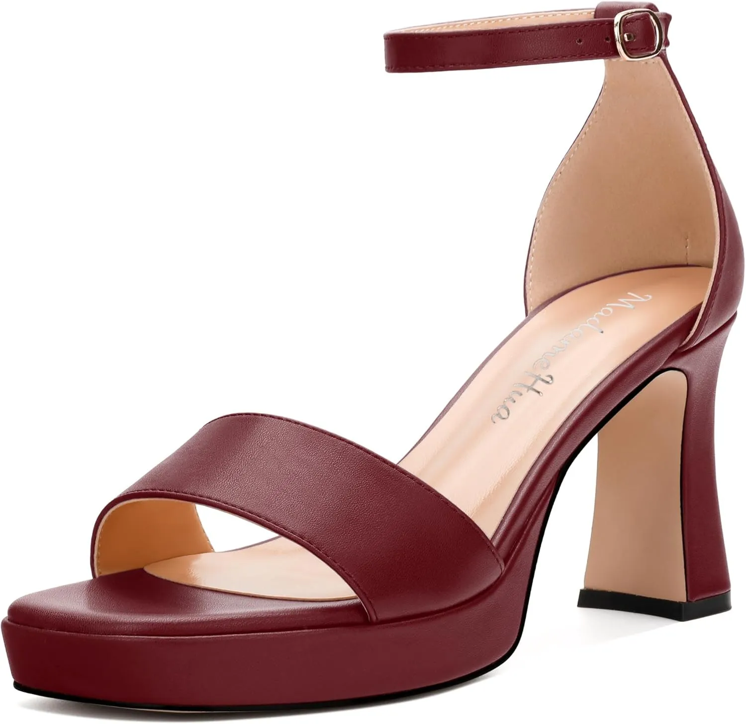 Platform Block Heels Sandals for Women, Fashion Women's Open Toe High Chunky Heels Ankle Strap Dress Sandals