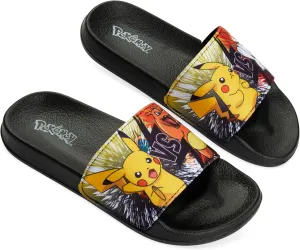 Pokemon Boys Slides, Beach or Pool Shoes for Kids - Gamer Gifts