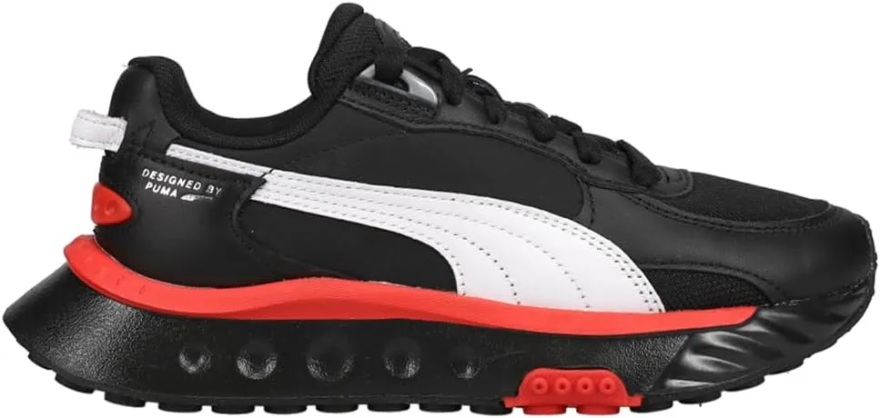 Puma Kids Boys Wild Rider Route Lace Up Sneakers Shoes Casual - Black