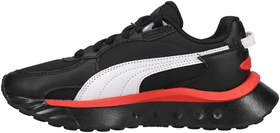 Puma Kids Boys Wild Rider Route Lace Up Sneakers Shoes Casual - Black