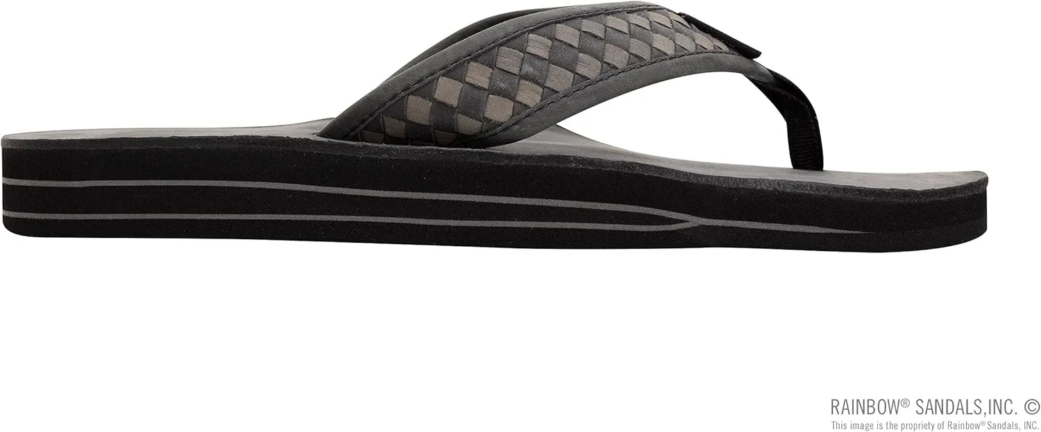 Rainbow Sandals Mens The Bentley Luxury Leather - Double Layer Arch Hand Woven Strap