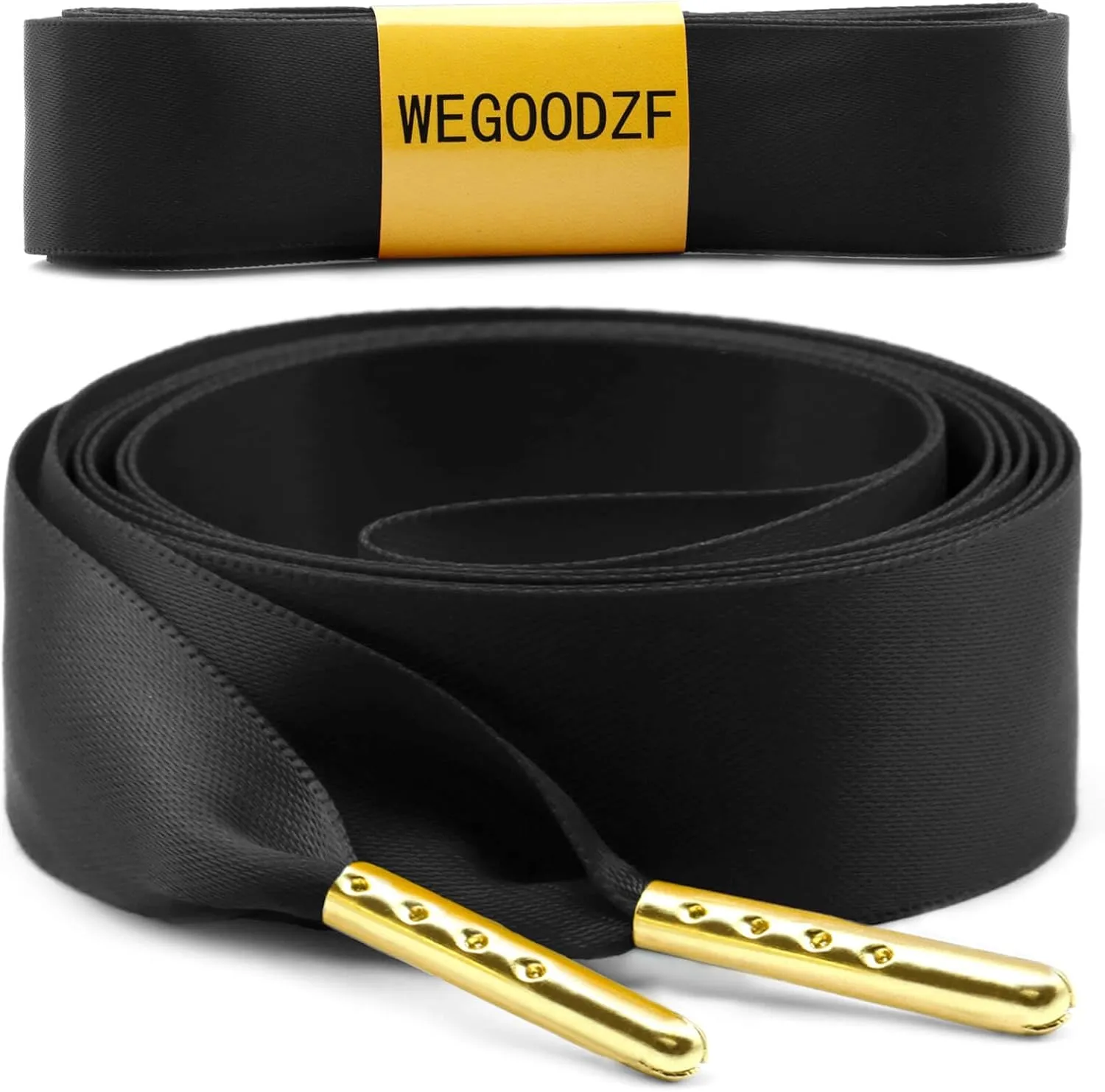 Ribbon Satin Sneakers Shoelaces: 2 Pair 22mm Wide Flat Silk Shoe Laces