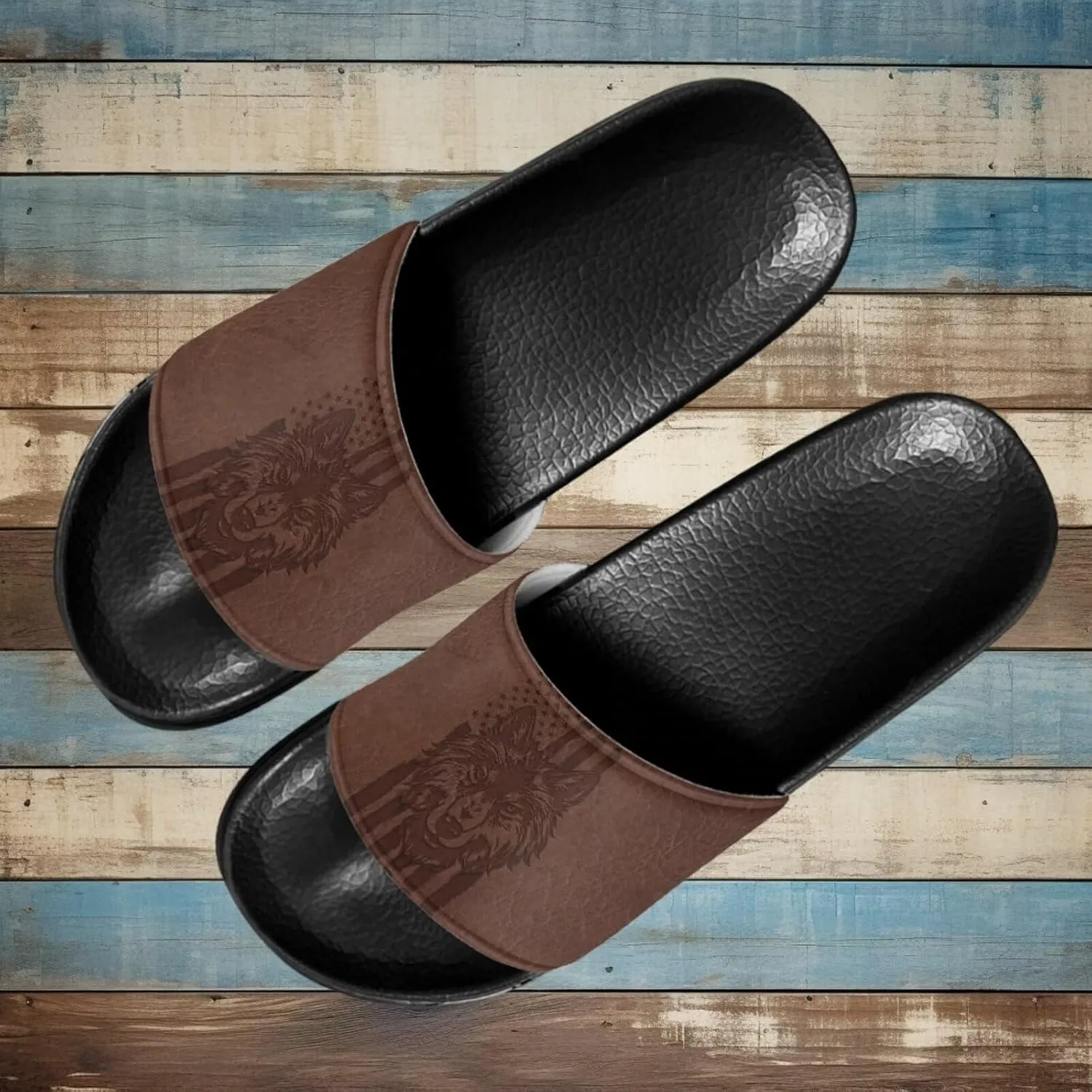 Sandals Slides for Men Cool Summer Slippers Casual Beach Slides Non Slip Bathroom Slide Shoes