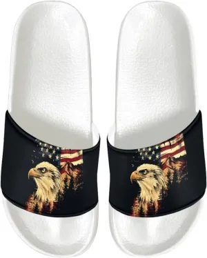 Sandals Slides for Men Cool Summer Slippers Casual Beach Slides Non Slip Bathroom Slippers