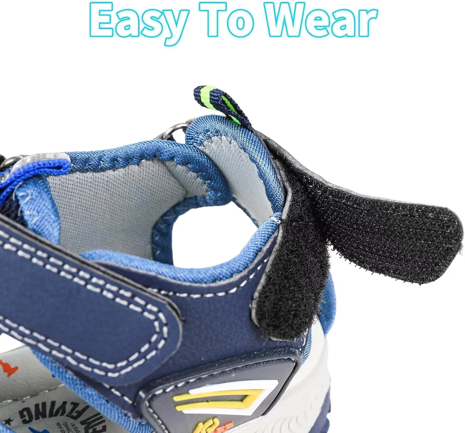 seannel Kids Athletic Sandals Boys and Girls Outdoor Hiking Sports Closed-Toe Sandal Pool Beach Shoes Summer Water shoes