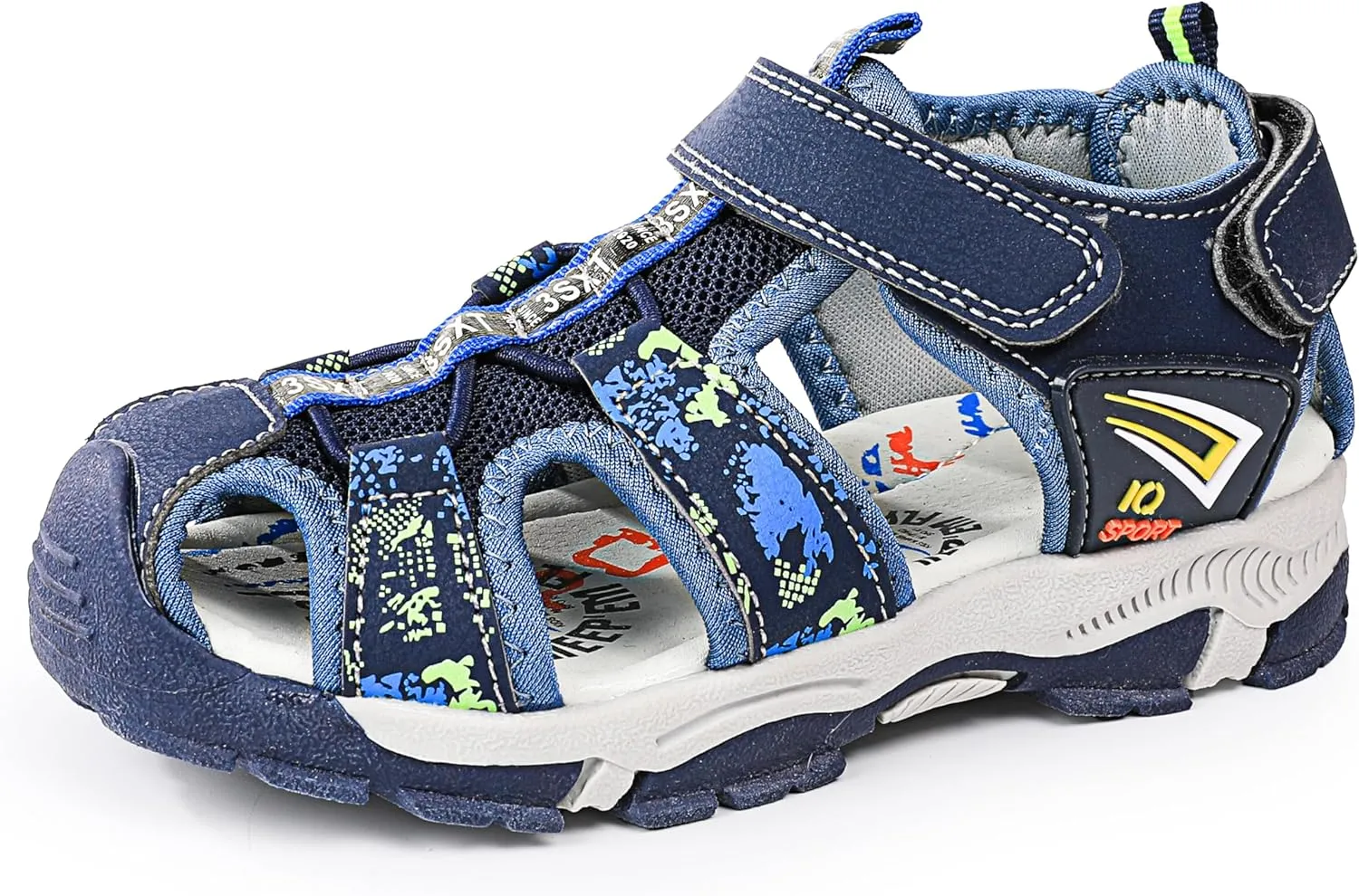 seannel Kids Athletic Sandals Boys and Girls Outdoor Hiking Sports Closed-Toe Sandal Pool Beach Shoes Summer Water shoes