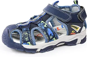 seannel Kids Athletic Sandals Boys and Girls Outdoor Hiking Sports Closed-Toe Sandal Pool Beach Shoes Summer Water shoes