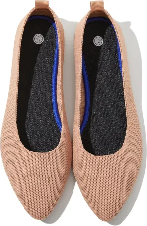 Shupua Women's Flats Shoes Pointed Toe Flats Comfortable Slip on Shoes Flat Dress Shoes Black Ballet Flats for Women