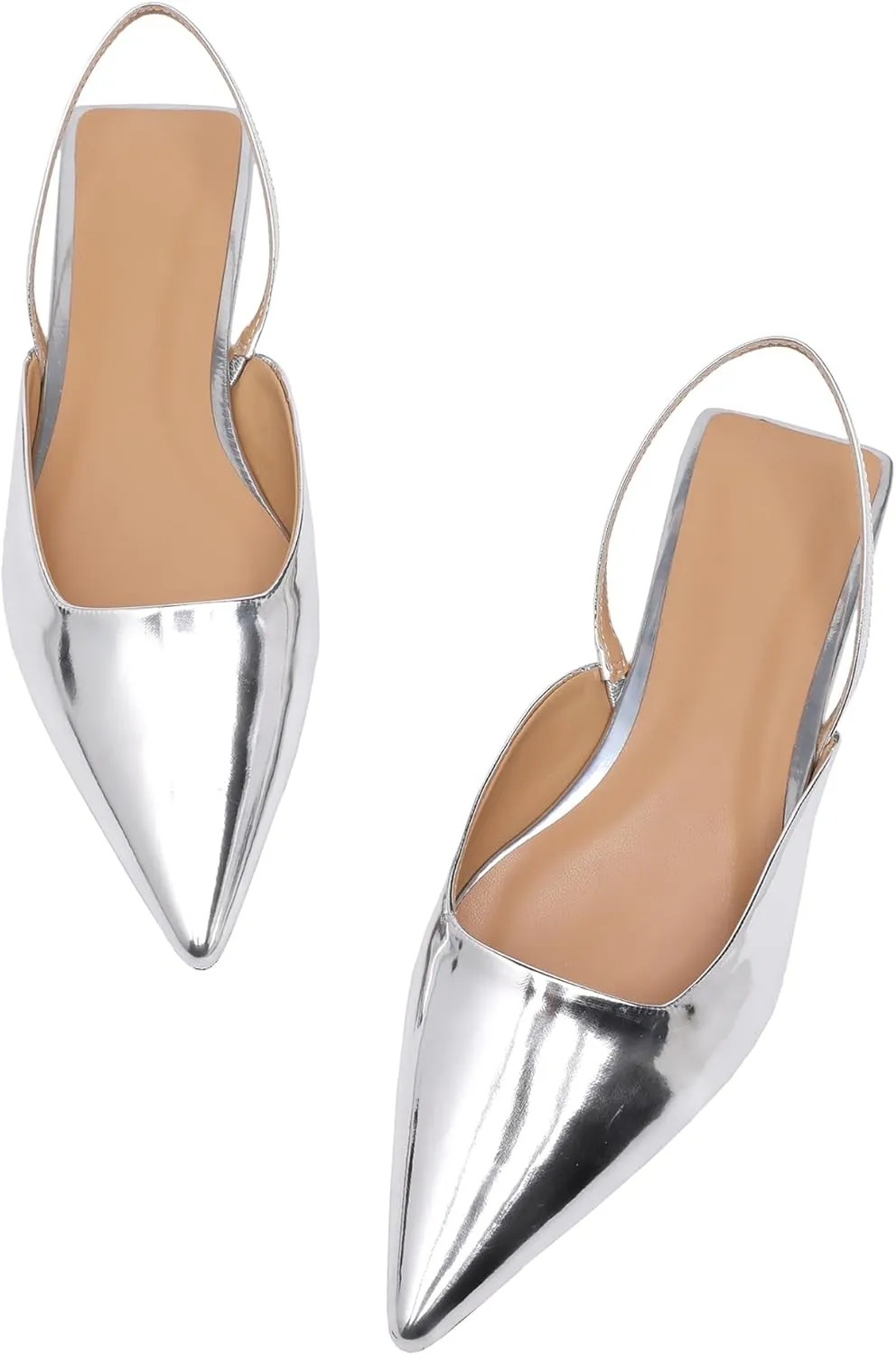 Slingback Flats for Women Slip On Pointed Toe Casual Mule Shoes
