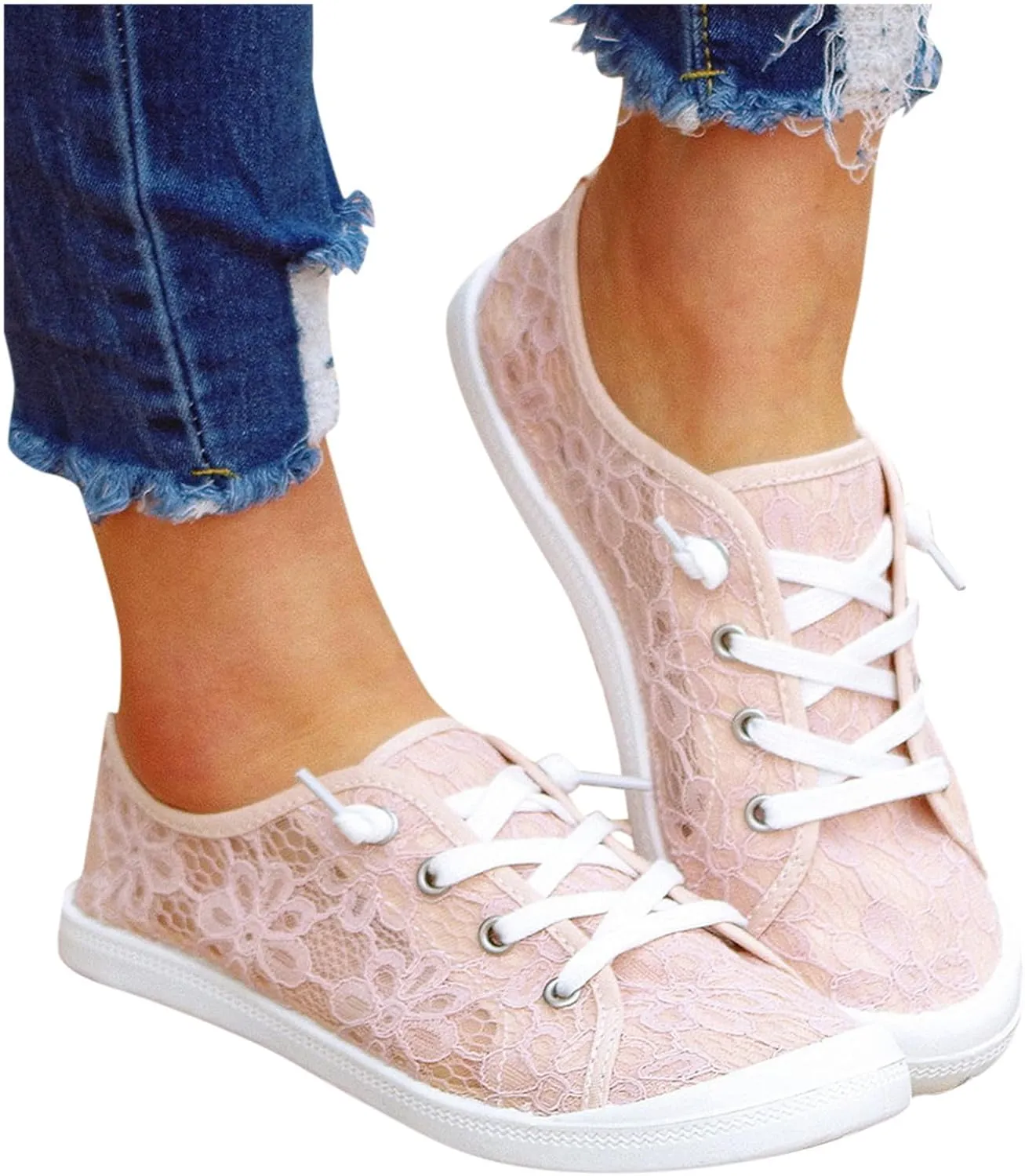 Slip Ladies Loafers for Women's Shoes Vulcanize Flat On Lace Women's Casual Shoes Casual Lace up Sneaker