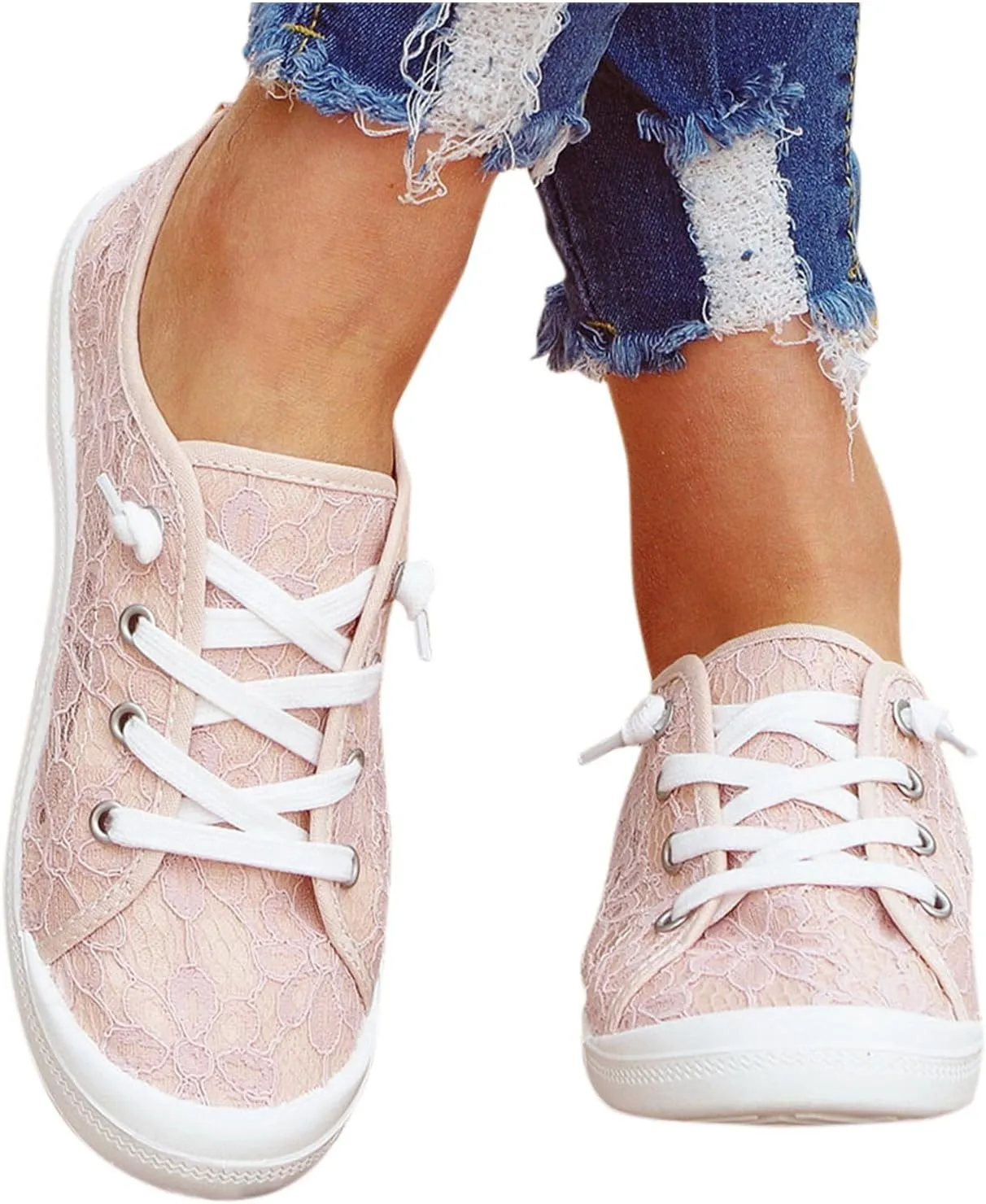 Slip Ladies Loafers for Women's Shoes Vulcanize Flat On Lace Women's Casual Shoes Casual Lace up Sneaker
