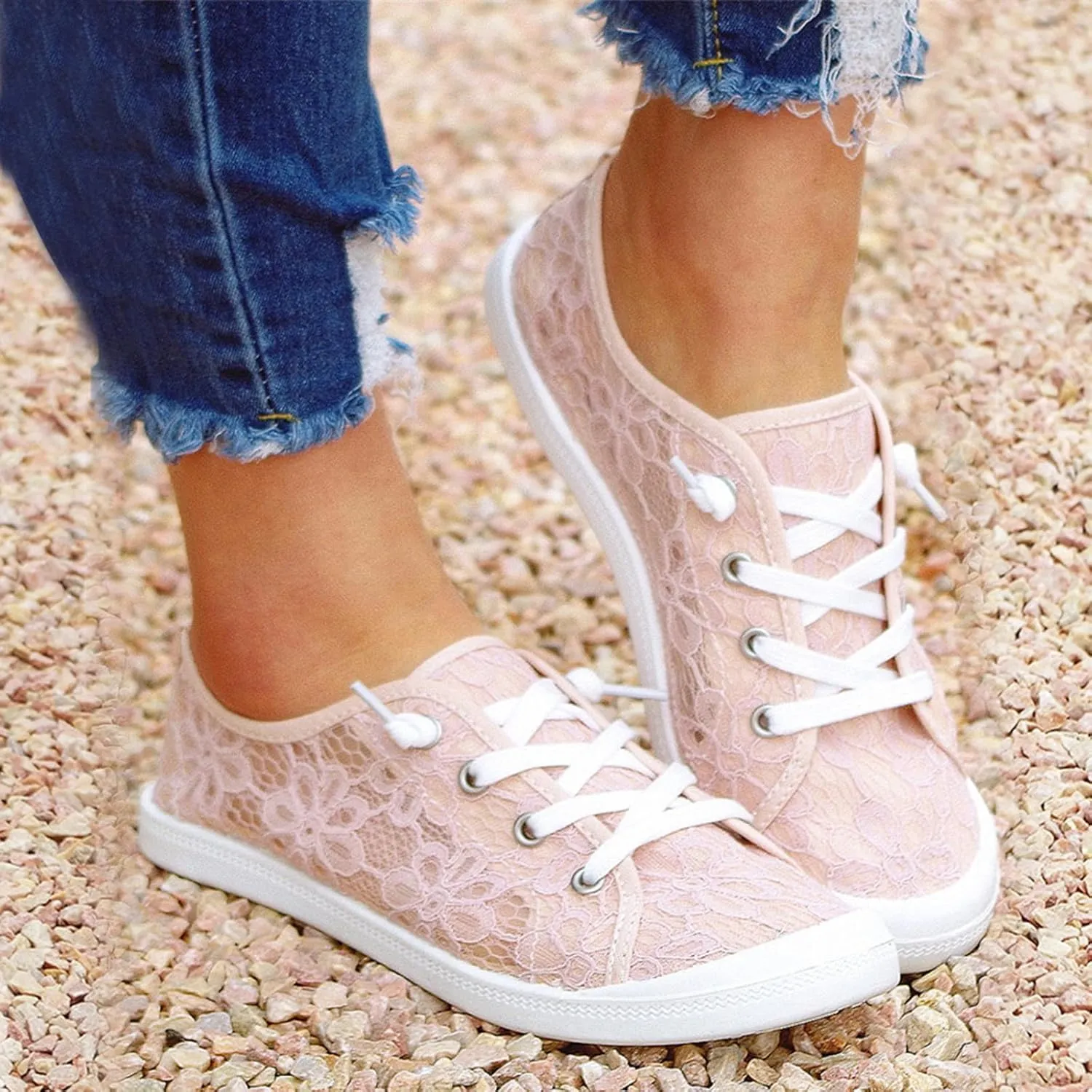 Slip Ladies Loafers for Women's Shoes Vulcanize Flat On Lace Women's Casual Shoes Casual Lace up Sneaker
