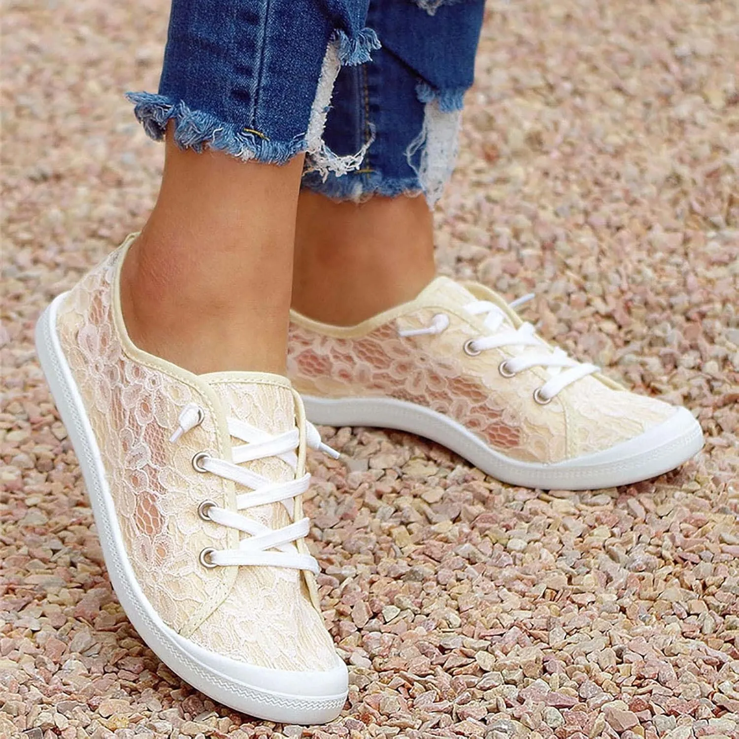 Slip Ladies Loafers for Women's Shoes Vulcanize Flat On Lace Women's Casual Shoes Casual Lace up Sneaker