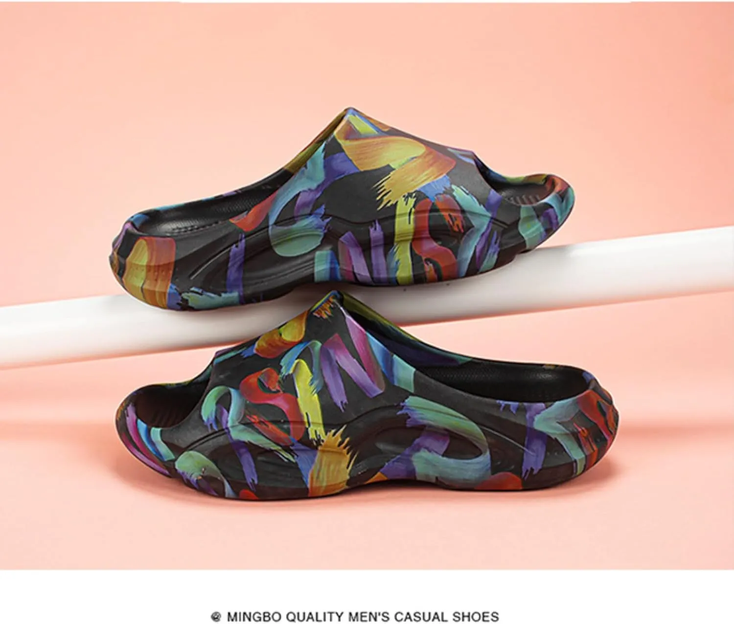 Slippers for Men Dye Tie Slides Novelty Cloud Recovery Pantuflas Para Mujer Cool Slides Sandals for Summer