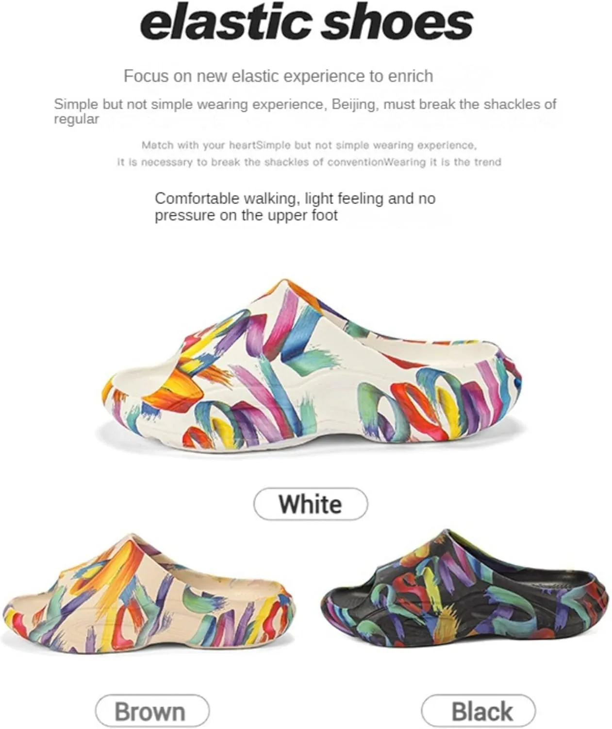 Slippers for Men Dye Tie Slides Novelty Cloud Recovery Pantuflas Para Mujer Cool Slides Sandals for Summer