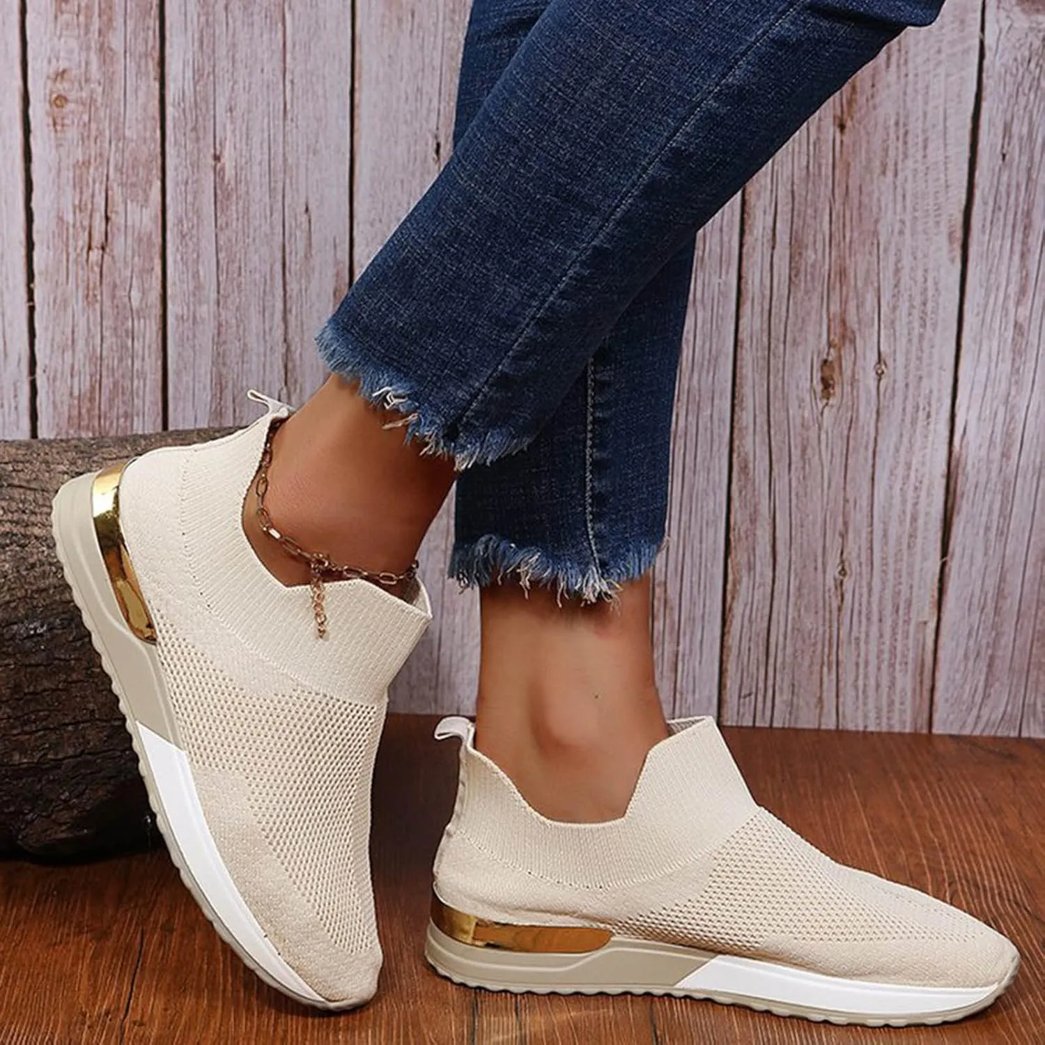 Sneakers for Women Running Shoes Slip On Casual Slip On Shoes Women Casual Casual Shoes Slip On Fashion Sneakers Slip On Tennis Shoe White Loafers